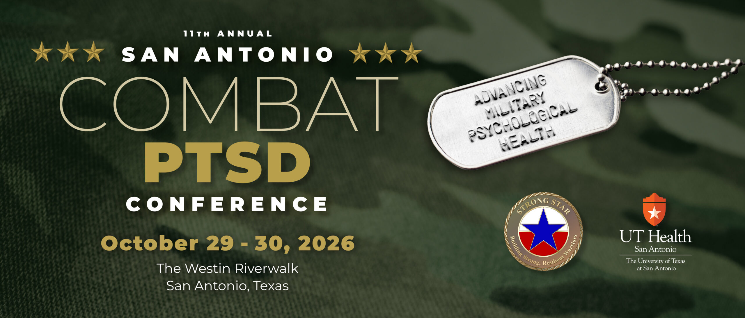 Web banner for Combat PTSD Conference